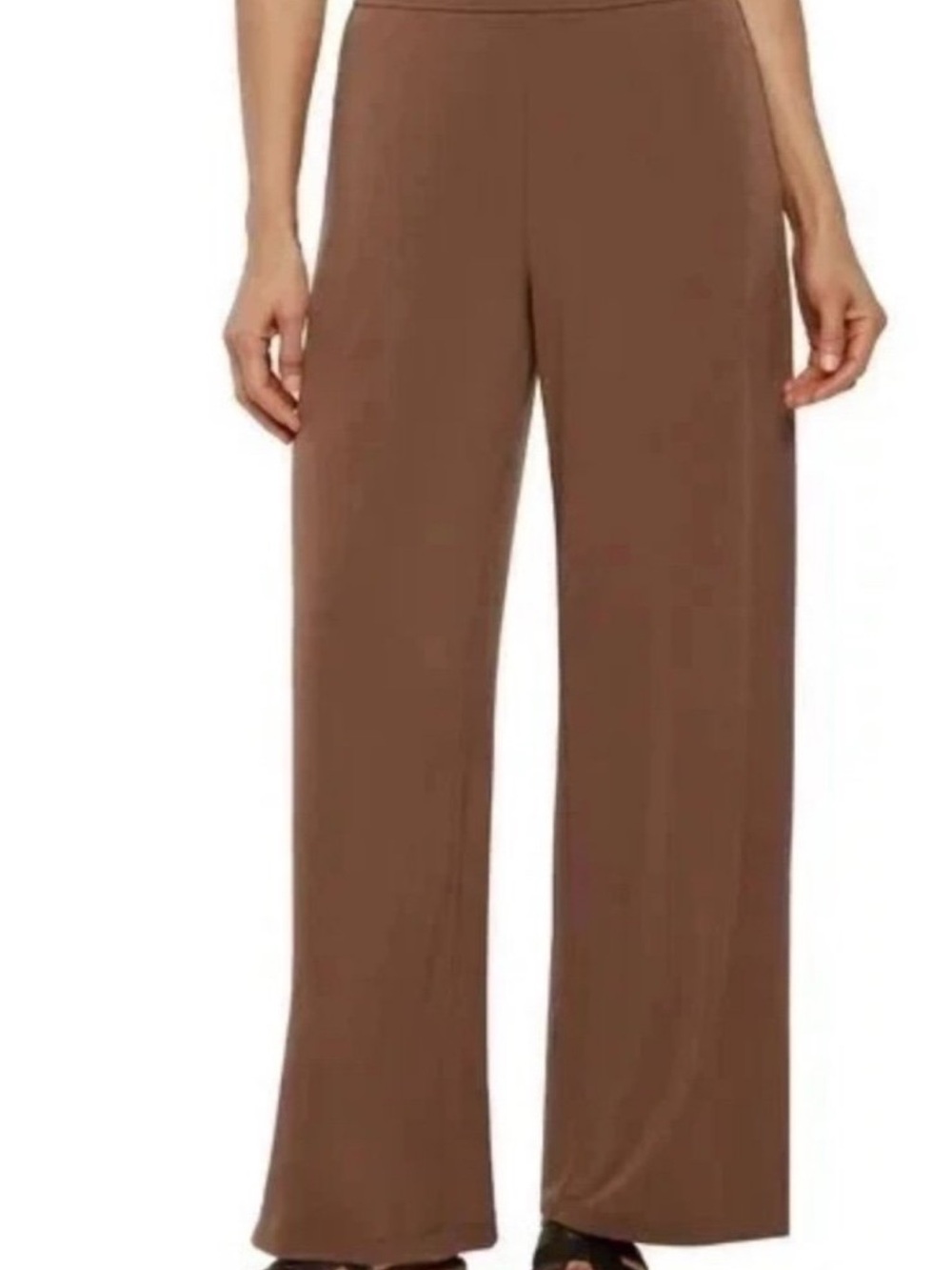 Three Dots Wide Leg Pants in Brown